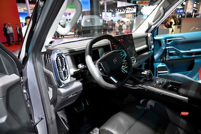 A Chery Jetour XWD at the Shanghai International Automobile Industry Exhibition at the National Exhibition and Convention Centre in Shanghai. AFP