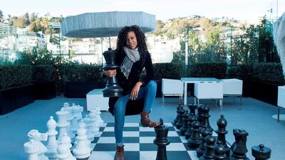 Hannah Beachler, production designer who designed Wakanda, the 'Black Panther' fictional African home and world, poses in West Hollywood, California. AFP