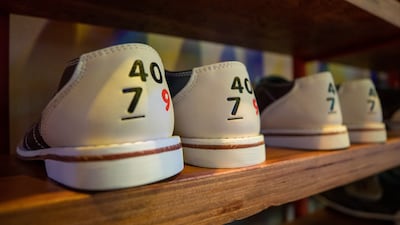 Games of bowling can accommodate up to six players at Dh50 per player per game.