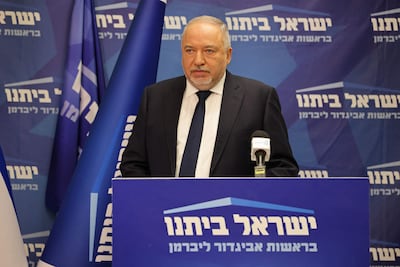 Yisrael Beytnu chairman Avigdor Lieberman. AFP