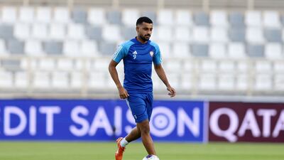UAE's Harib Abdalla trains for the crucial World Cup qualifier against Uzbekistan