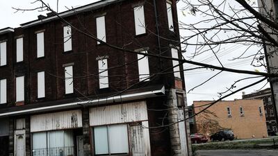An abandoned building stands in downtown on October 24, 2016 in East Liverpool, Ohio. East Liverpool, once prosperous from steel mills and a vibrant ceramics industry, has been negatively effected by unemployment and an opiate epidemic. Ohio has become one of the key battleground states in the 2016 presidential election with both candidates or their surrogates making weekly visits to the Buckeye State. Unlike other parts of America, Ohio has both a rapidly aging and declining population; it is also overwhelmingly white and has a high degree of residents without a college education. AFP